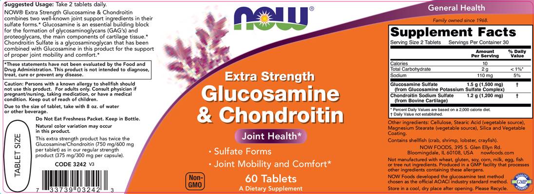 Glucosamine & Chondroitin / Extra Strength - 240 tablets