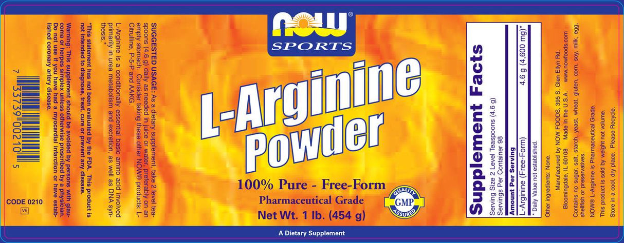 L-Arginine Powder - 454 грама - Feel You