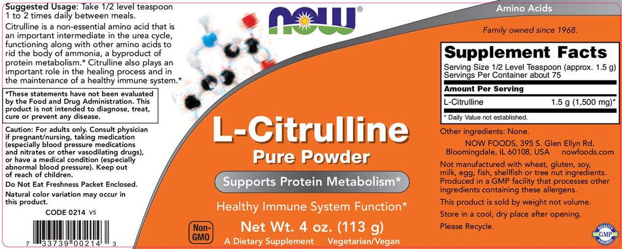 L-Citrulline Powder - 113 грама - Feel You