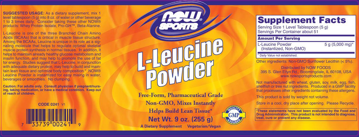 L-Leucine Powder - 255 грама - Feel You