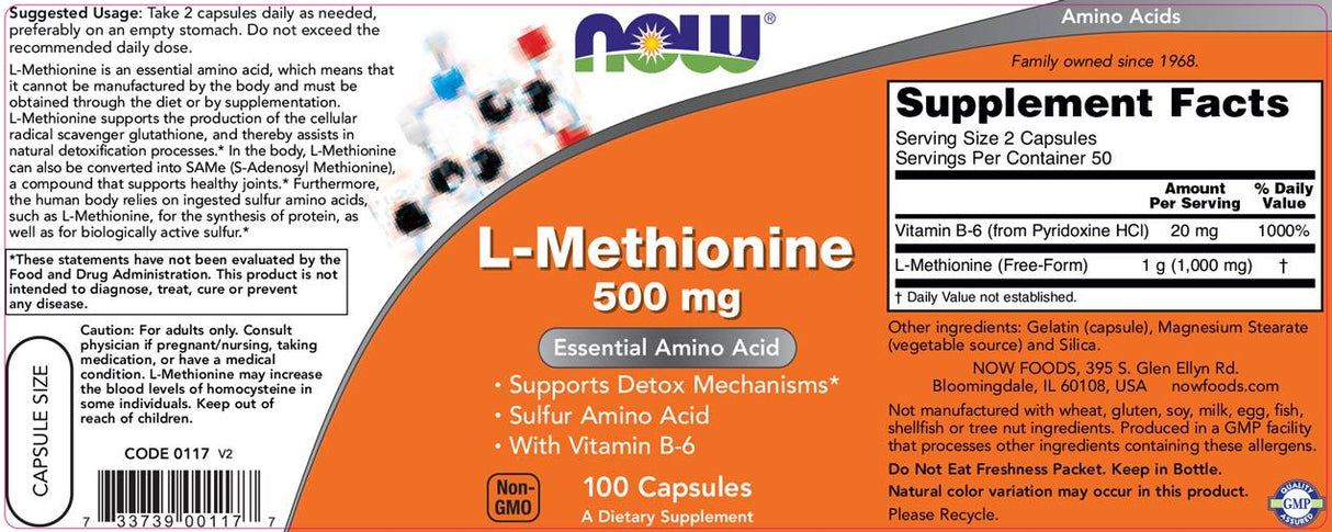 L-Methionine - 100 капсули - Feel You