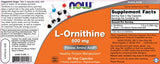 L -ornithine 500 mg - 60 κάψουλες