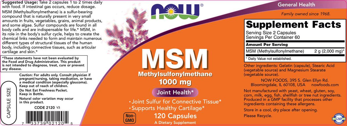 MSM 1000 mg - 240 kapslit