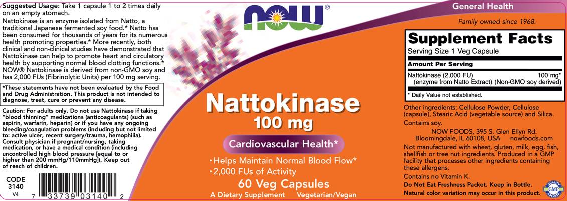 Nattokinaas 100 mg - 60 kapslit