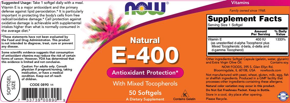 Vitamin E -400 IU MT - 100 Gel Capsules