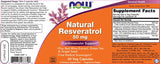 Resveratrol natural 50 mg - 60 cápsulas