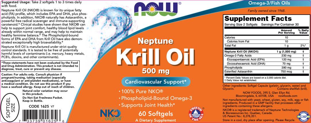 Neptūno krilio aliejus 500 mg - 120 gelio kapsulės