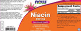 NIACIN 500 mg - 250 tablets