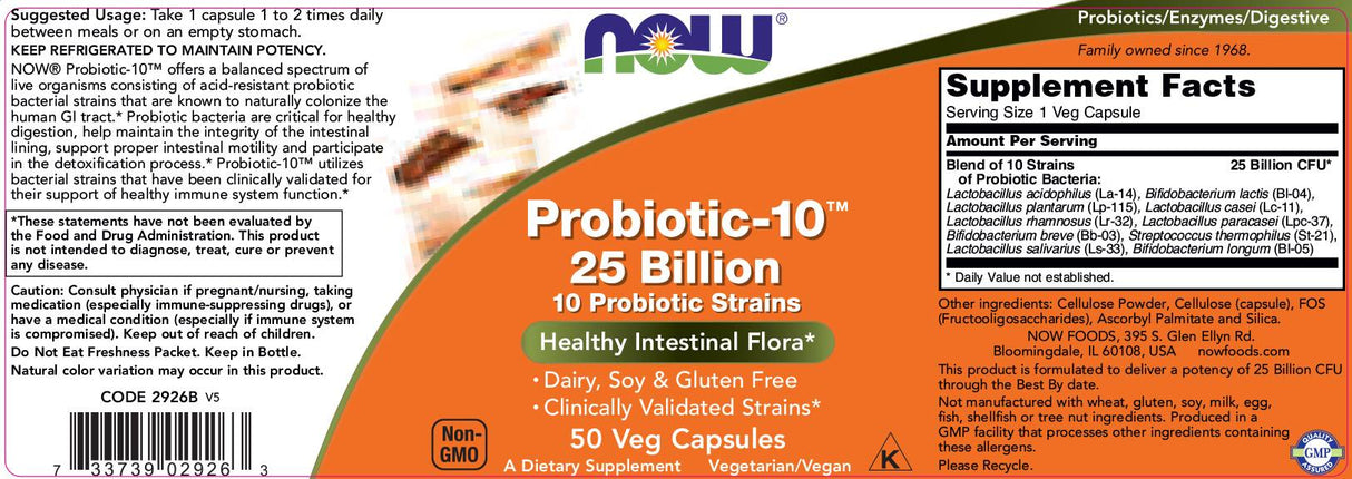 Probiootiline -10 25 miljardit - 50 kapslit