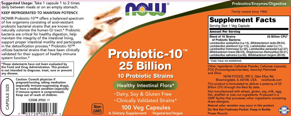 Probiotic-10 25 Billion - 100 капсули