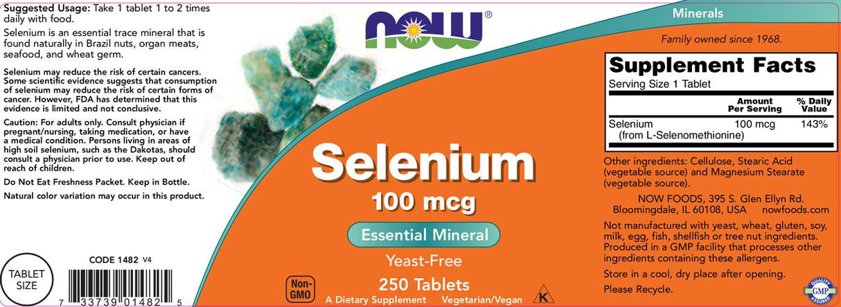 Selênio 100 mcg - 250 comprimidos