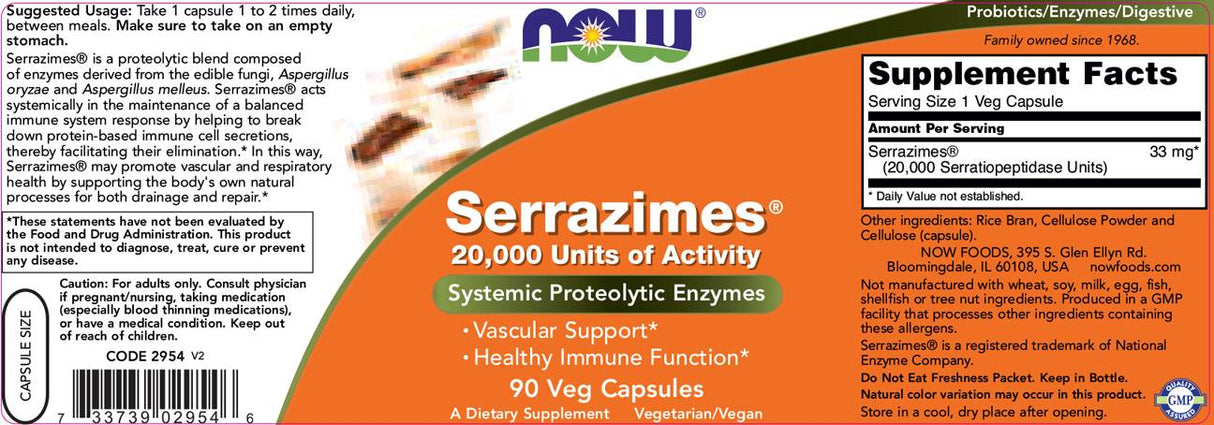 Serrazimes ® 20,000 Units / 90 VCaps. - 0 - Feel You