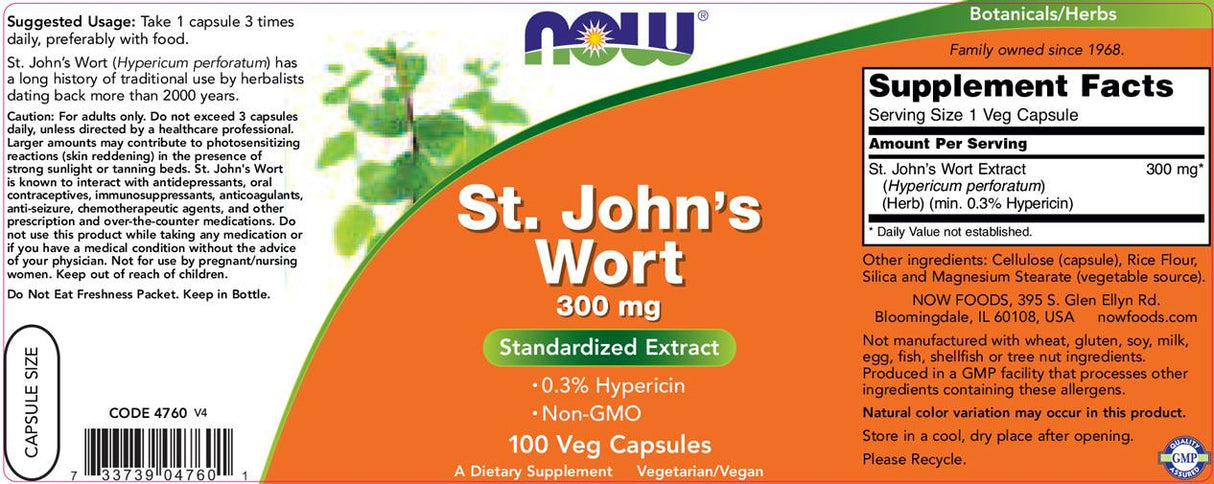 St. John's Wort 300 mg - 250 cápsulas