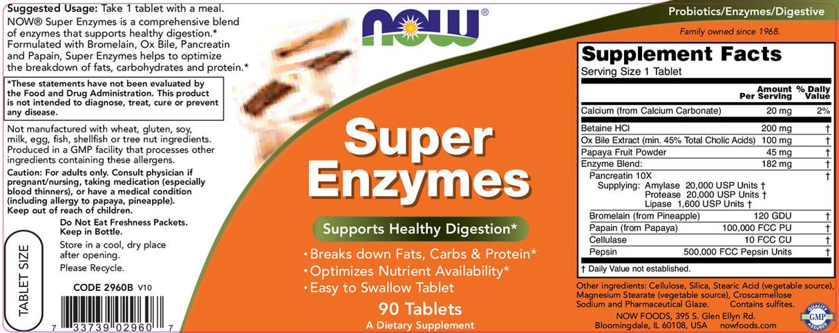 Super Enzymes - 90 tablets