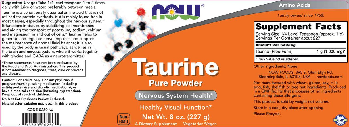 Taurine Powder - 227 грама - Feel You