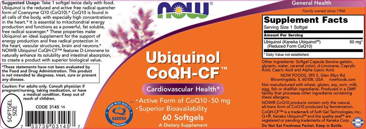 Ubiquinol CoQH-CF™ - 60 Гел капсули - Feel You