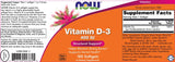 Vitamina D -3 400 UI - 180 cápsulas de gel