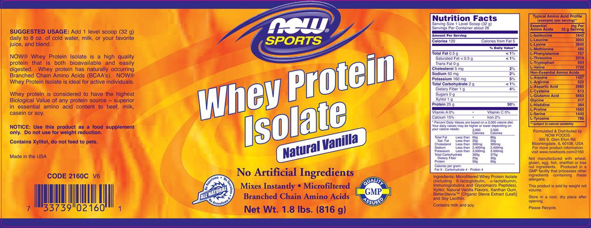 Whey Protein Isolate - 816 Gramm