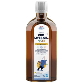 Norwegian Cod Liver Oil Kids | Lemon Flavored Liquid Omega - 250 ml - Nutra Best Europe