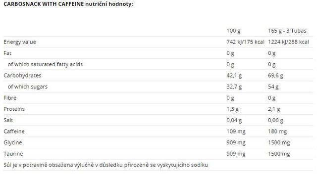 Carbosnack with Caffeine Tube 12 x 55 грама - Feel You