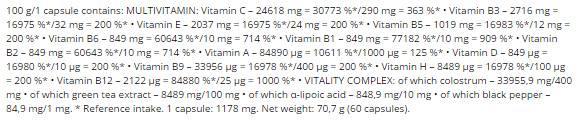 Multivitamin Compressed Caps - 60 капсули - Feel You