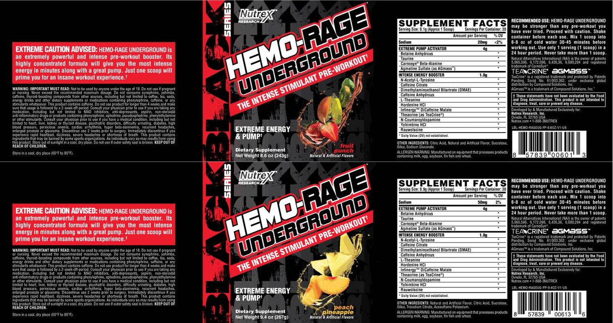 Hemo Rage Underground - 243 gramas