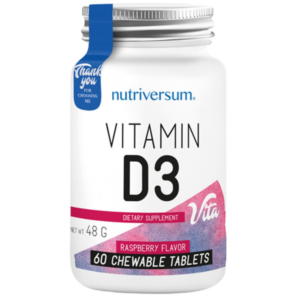 Vitamin D3 2000 | Chewable 60 Дъвчащи таблетки - Feel You