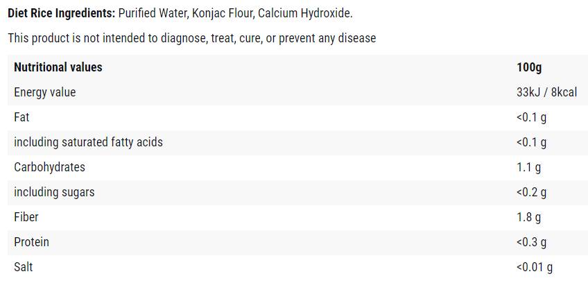 Diet Rice | Keto Friendly Konjac - 300 грама - Feel You