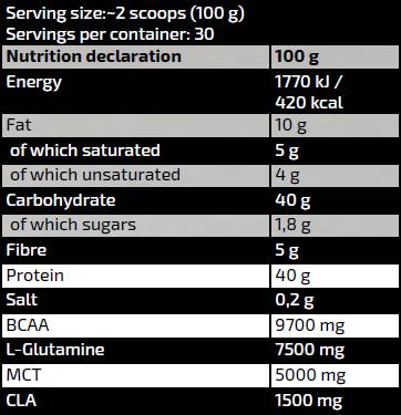 Goldlinie / Hafermahlzeit / mit Protein, BCAA, Glutamin, MCT - 3000 Gramm