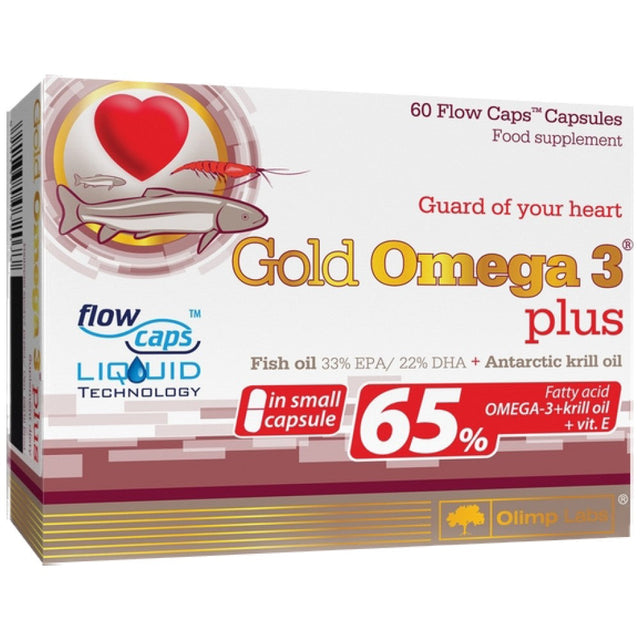 Gold Omega 3 65% + Krill Oil 60 капсули - Feel You