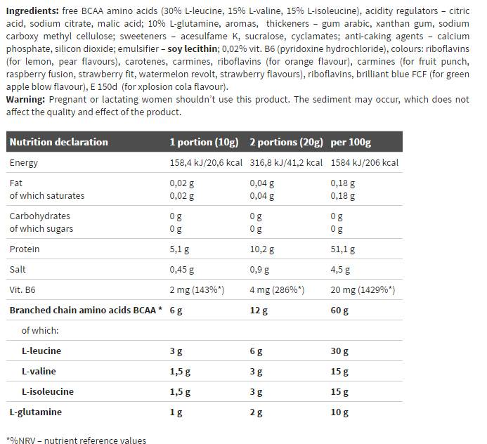 BCAA XPLODE - 280 grammi