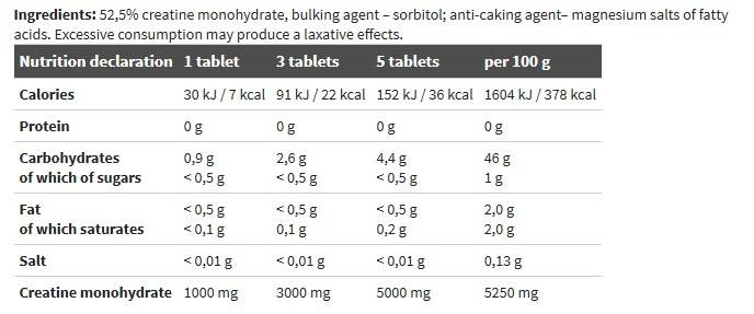 Kreatinas 1000 / Creap - 300 tablečių