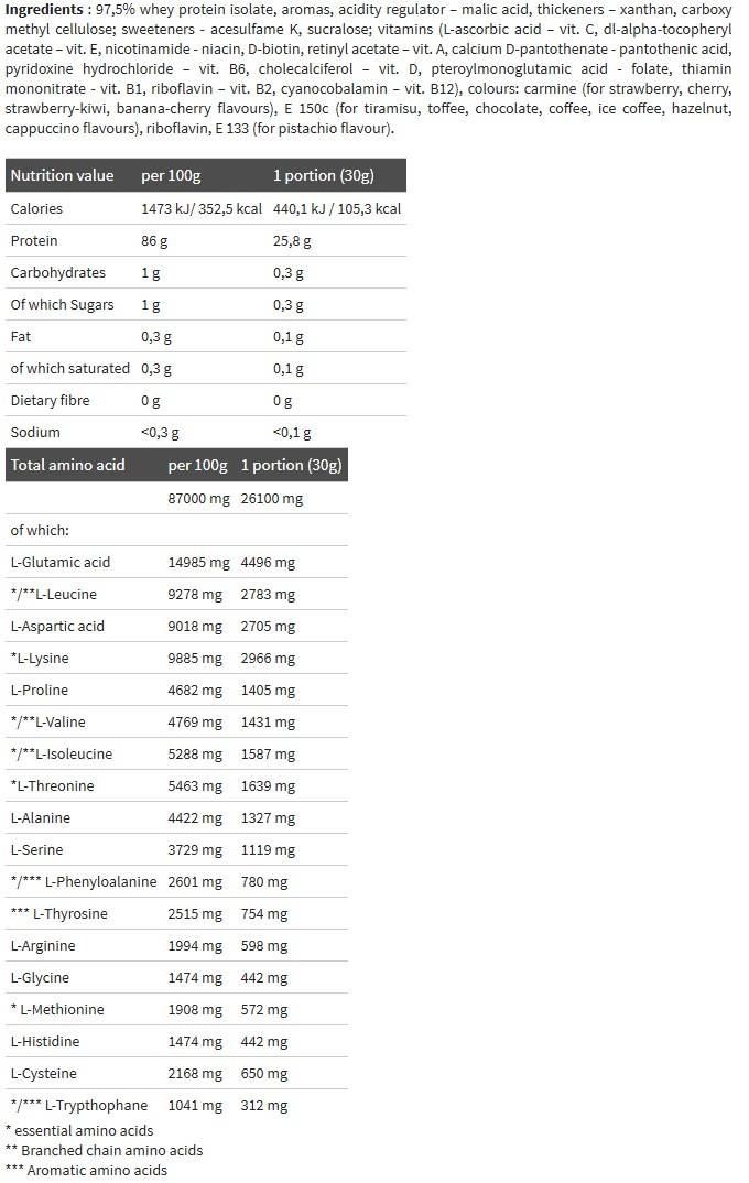 Pure Whey Isolate 95 - 600 grams