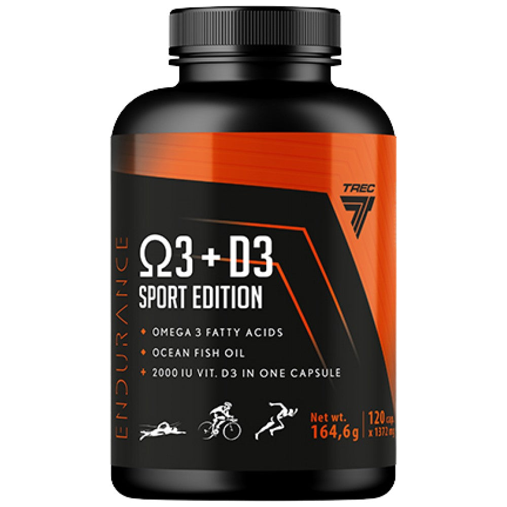 Omega 3 + D3 Endurance | Sport Edition 120 Gel Capsules