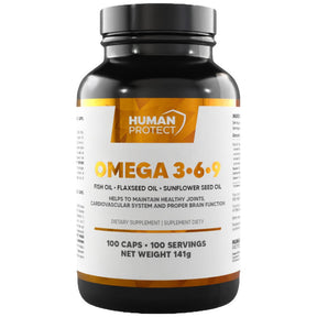 Omega 3-6-9 | with Fish Oil, Flax Oil & Sunflower Oil - 100 capsules - Nutra Best Europe