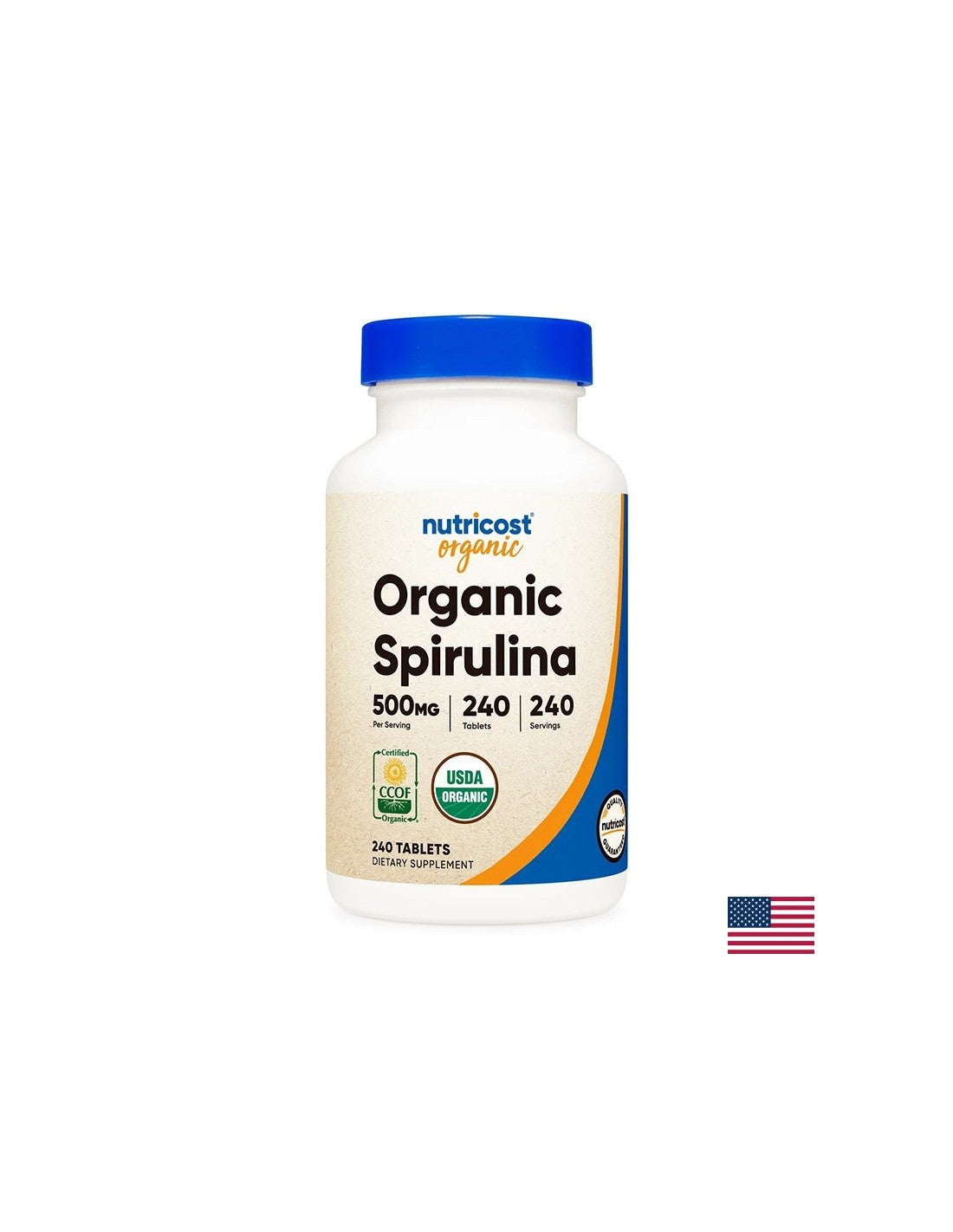 Desintoxicación e inmunidad - Espirulina orgánica, 240 <tc>Nutricost</tc> tabletas