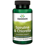 Feito com Spirulina orgânica e Chlorella 400 mg 90 cápsulas