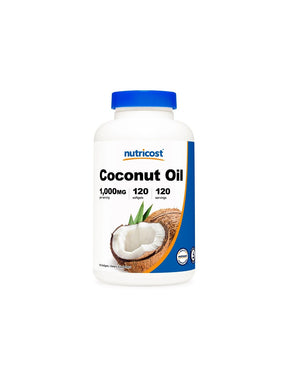 Weight loss and metabolism - Coconut oil 1000 mg, 120 softgel capsules - Nutra Best Europe