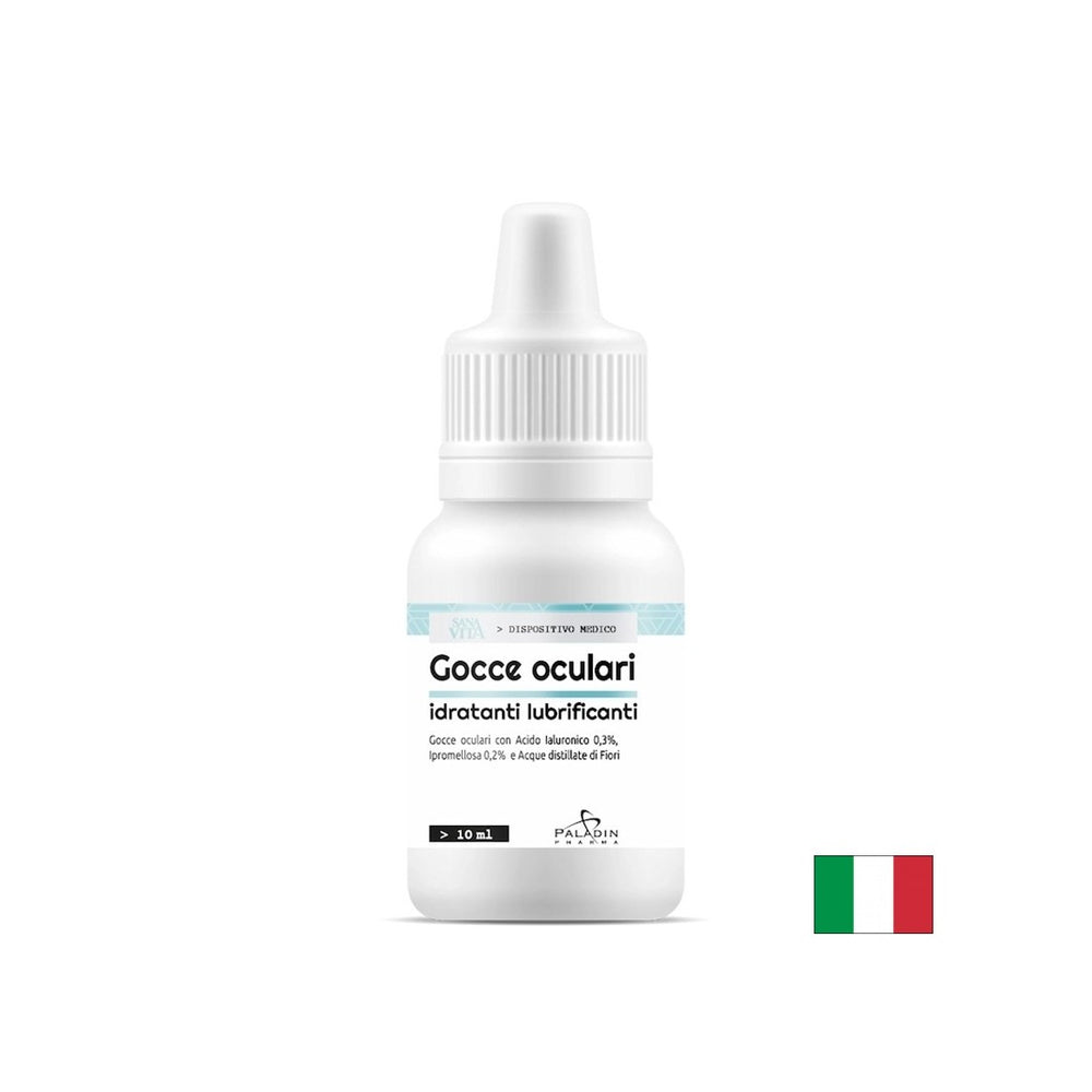 Moisturizing eye drops with hyaluronic acid, hypromellose and floral water, 10 ml