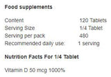 Vitamin D3 8000 IU 120 tablets