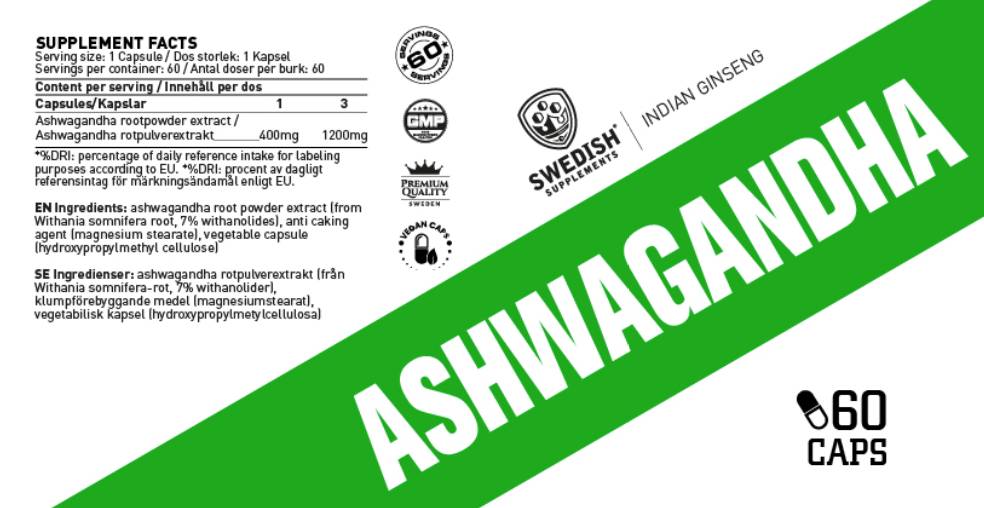 Ashwagandha Extrakt 400 mg - 60 Kapselen