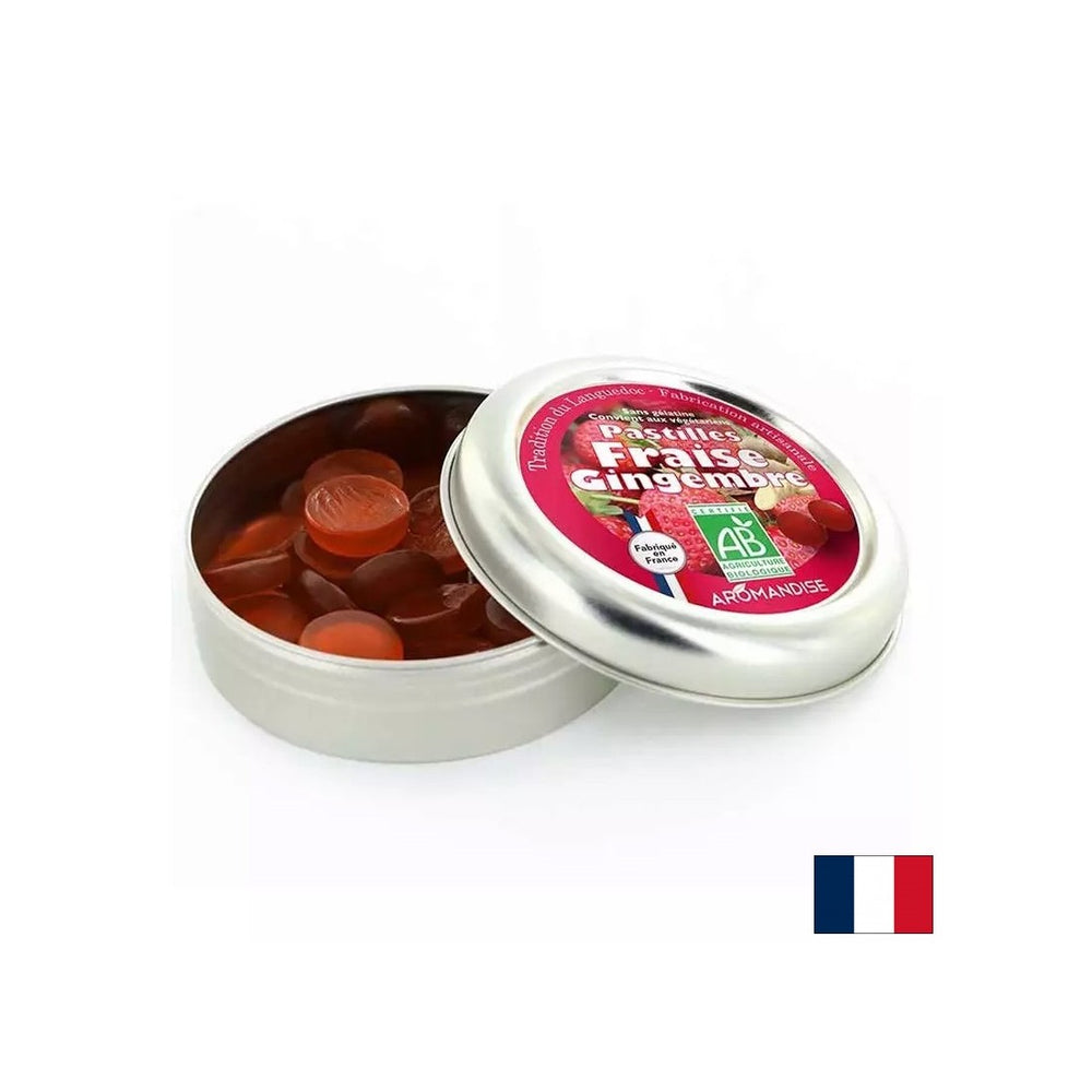 Strawberry and ginger pastilles, 45 g