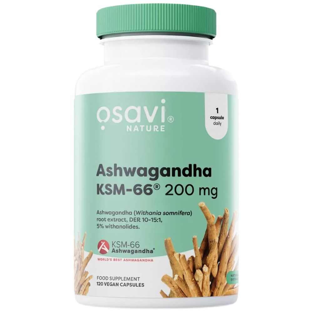 Ashwagandha KSM -66® 200 mg - 120 cápsulas