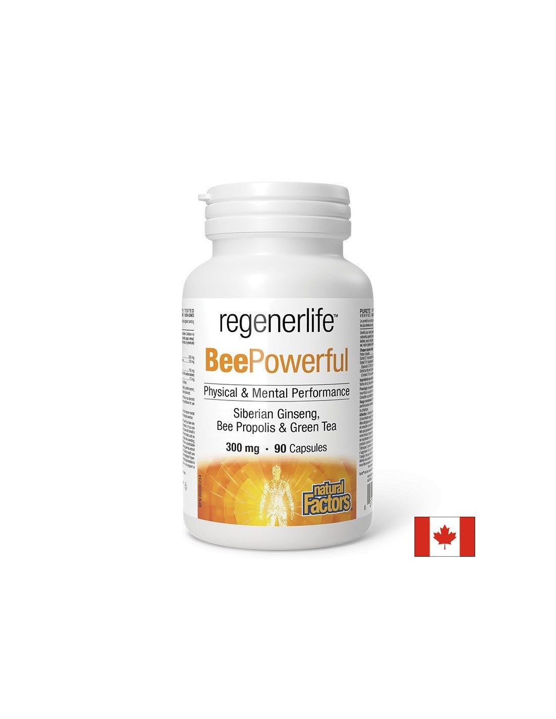Bee pollen, propolis, Siberian ginseng, green tea - Immune protection and natural energy, 90 capsules