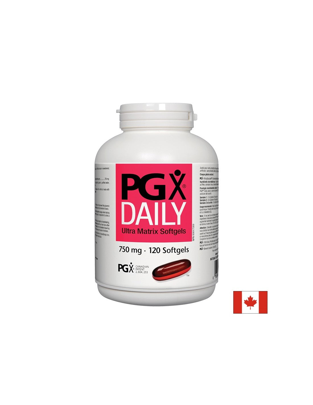 PGX® Daily Ultra Matrix / For weight loss / 750 mg x 120 softgel capsules Natural Factors