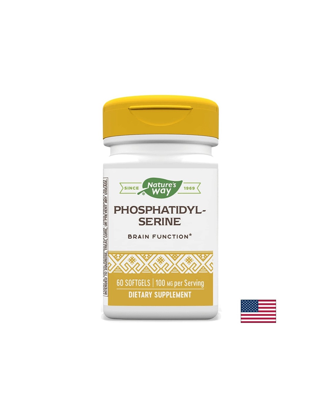 Phosphatidyl-Serine - Phosphatidyl-serine - for brain health - 100 mg, 60 softgel capsules Nature's Way