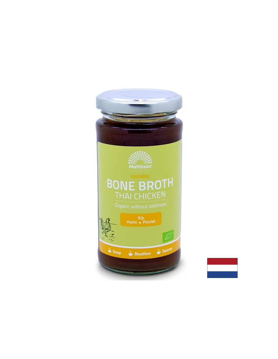 Пилешки костен бульон - ставна и храносмилателна опора, органична, 240 ml