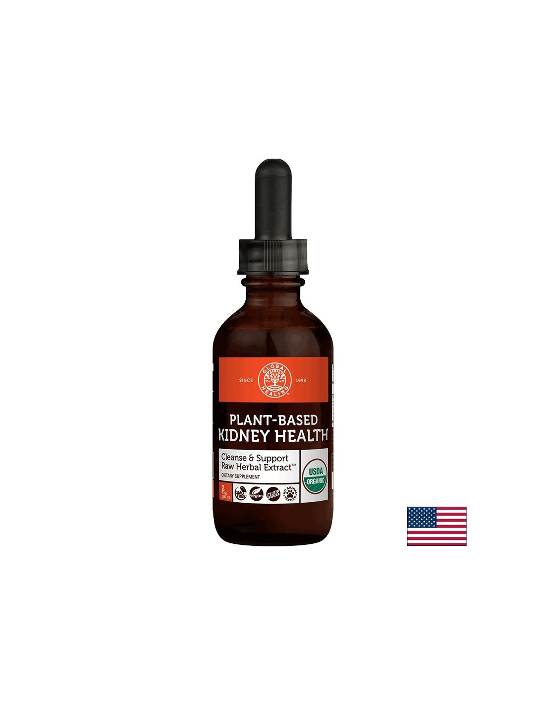 Cleanse per la salute dei rene a base vegetale e supporto a base di erbe/miscela di erbe per reni sani, 59,2 ml di guarigione globale