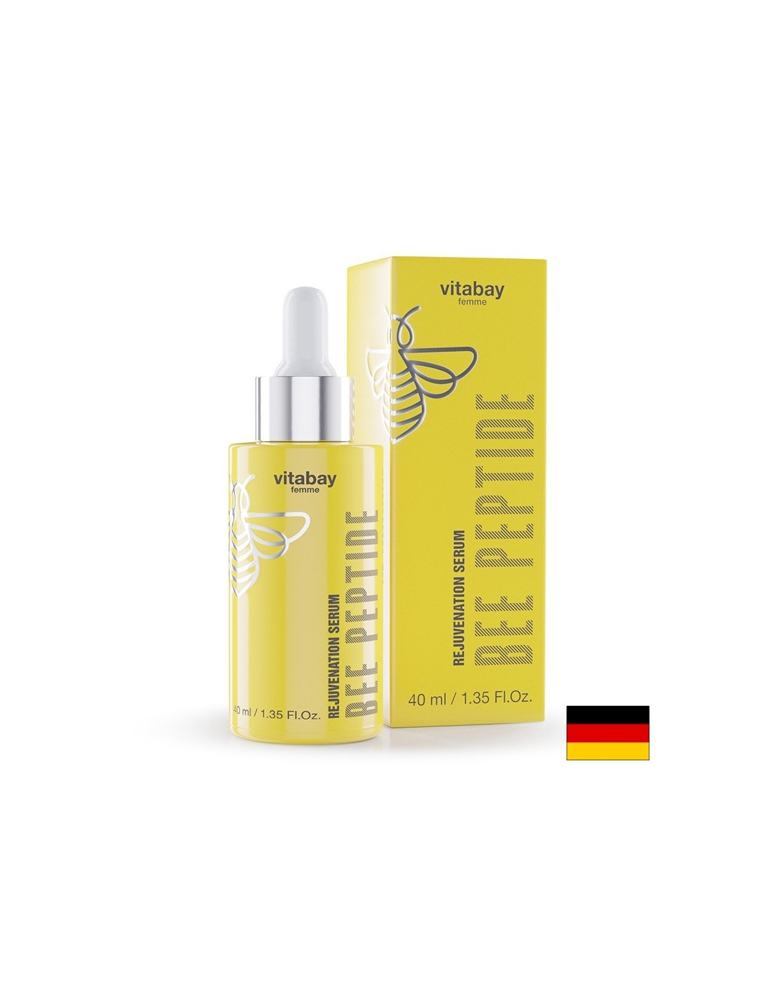 Rejuvenecedor suero facial con péptido de abeja, 40 ml