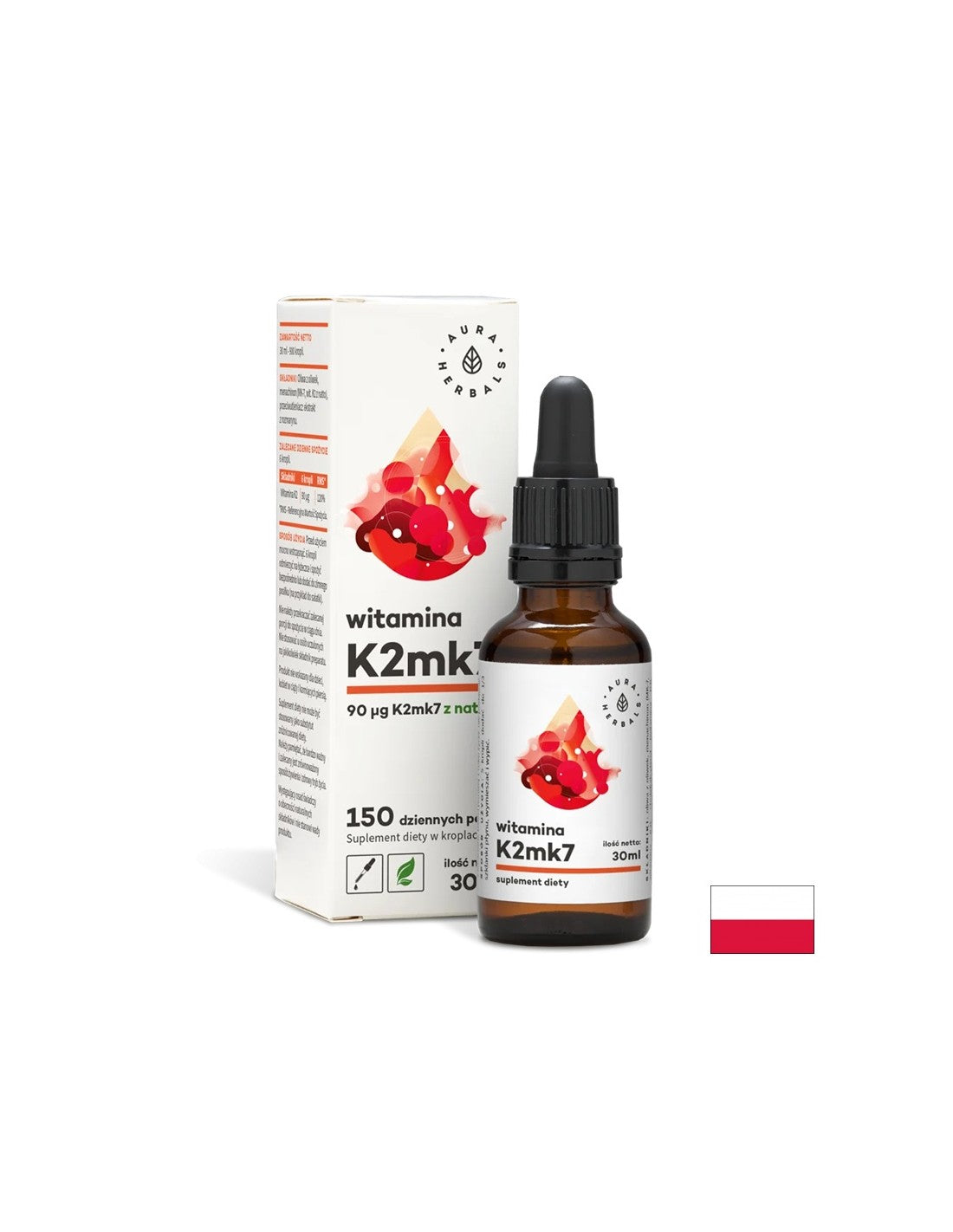 Migliora la densità ossea - Vitamina K2 (MK7), 30 ml di erbe aura gocce